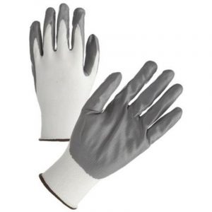 Guanto in Nitrile Spalmato Grigio TG 10