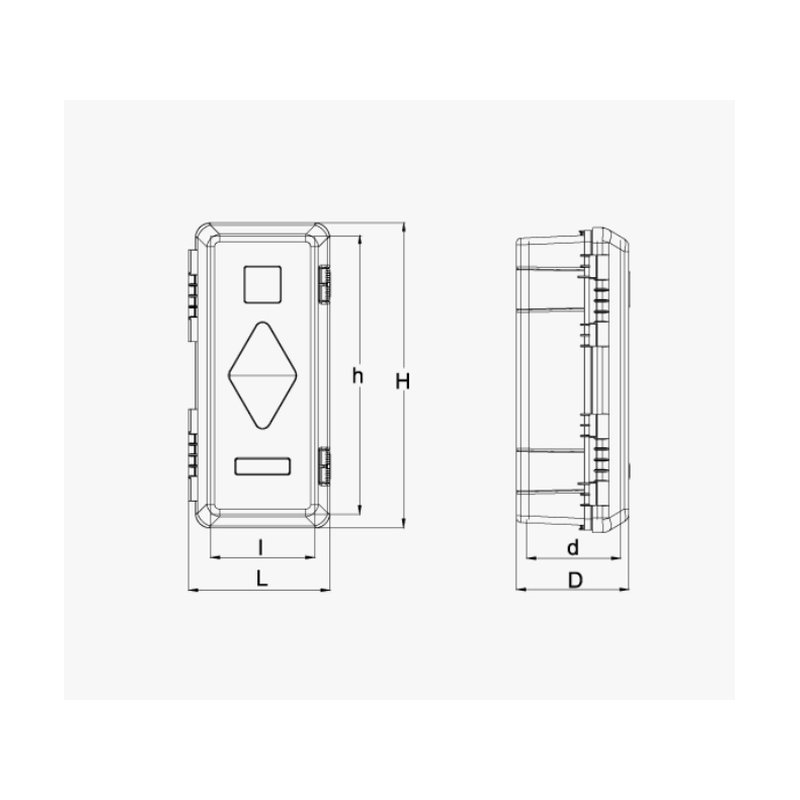 ADAMANT - PORTAESTINTORE IN PP 6KG (N/N) Ø150/170 - 310X610X247 - immagine 2